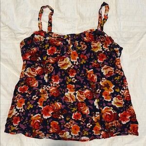PacSun Orange Brown Smocked Camisole Top